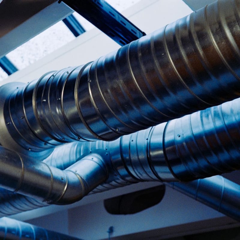 Cleaned HVAC ductwork